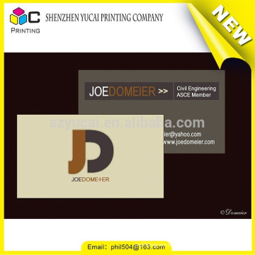 Hot sale custom transparent plastic thin plastic business card